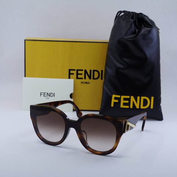 Final Price! Fendi FE40111F 53F Havana/Brown Sunglasses
